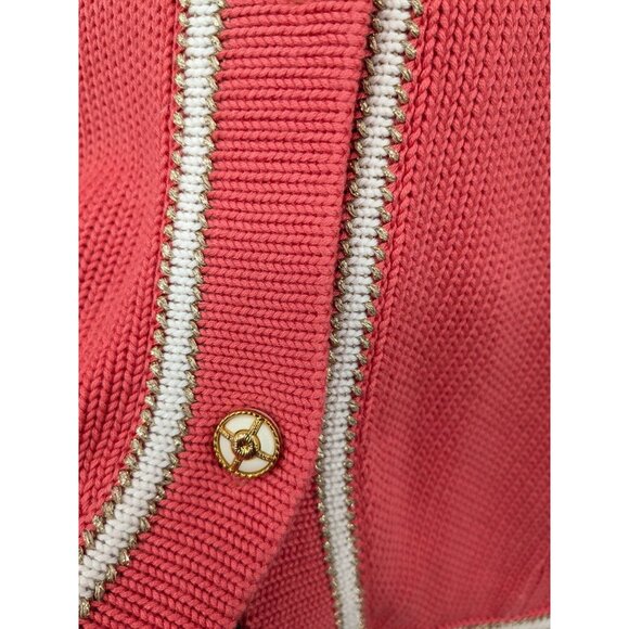 Vintage 90s Side Effects Knit Cardigan Top Women Size M Coastal Office Retro Y2K - Picture 5 of 9